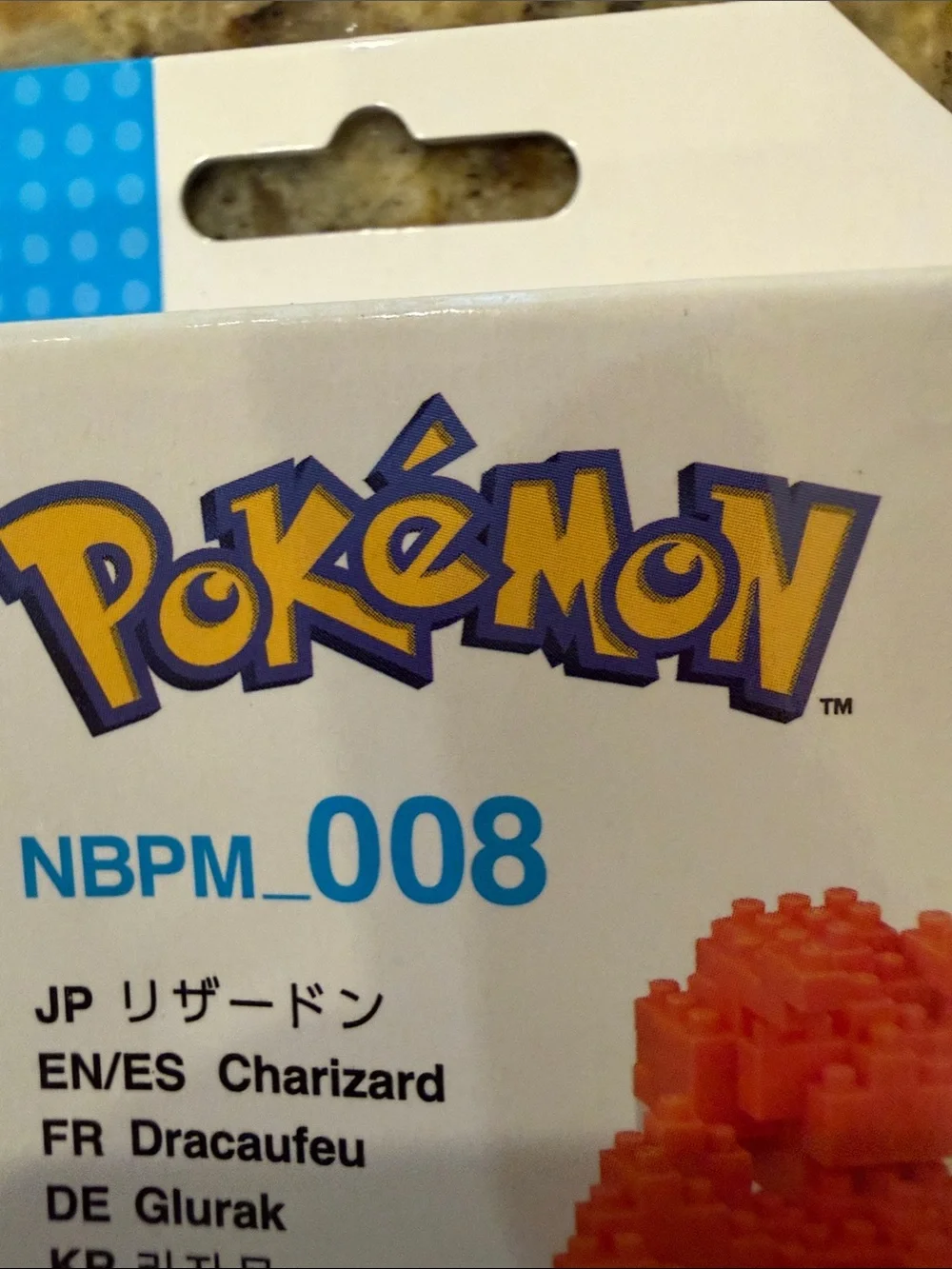 Nano Pokemon Charizard Micro Block Set - Orange, Blue, White legos